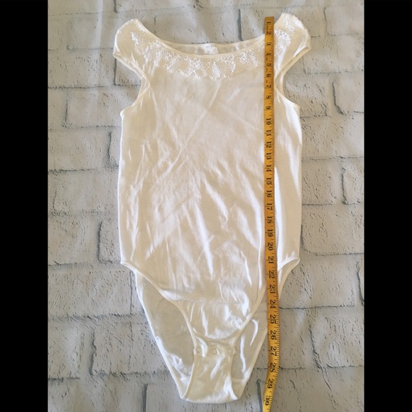 White lace trimmed bodysuit - Picture 8 of 10